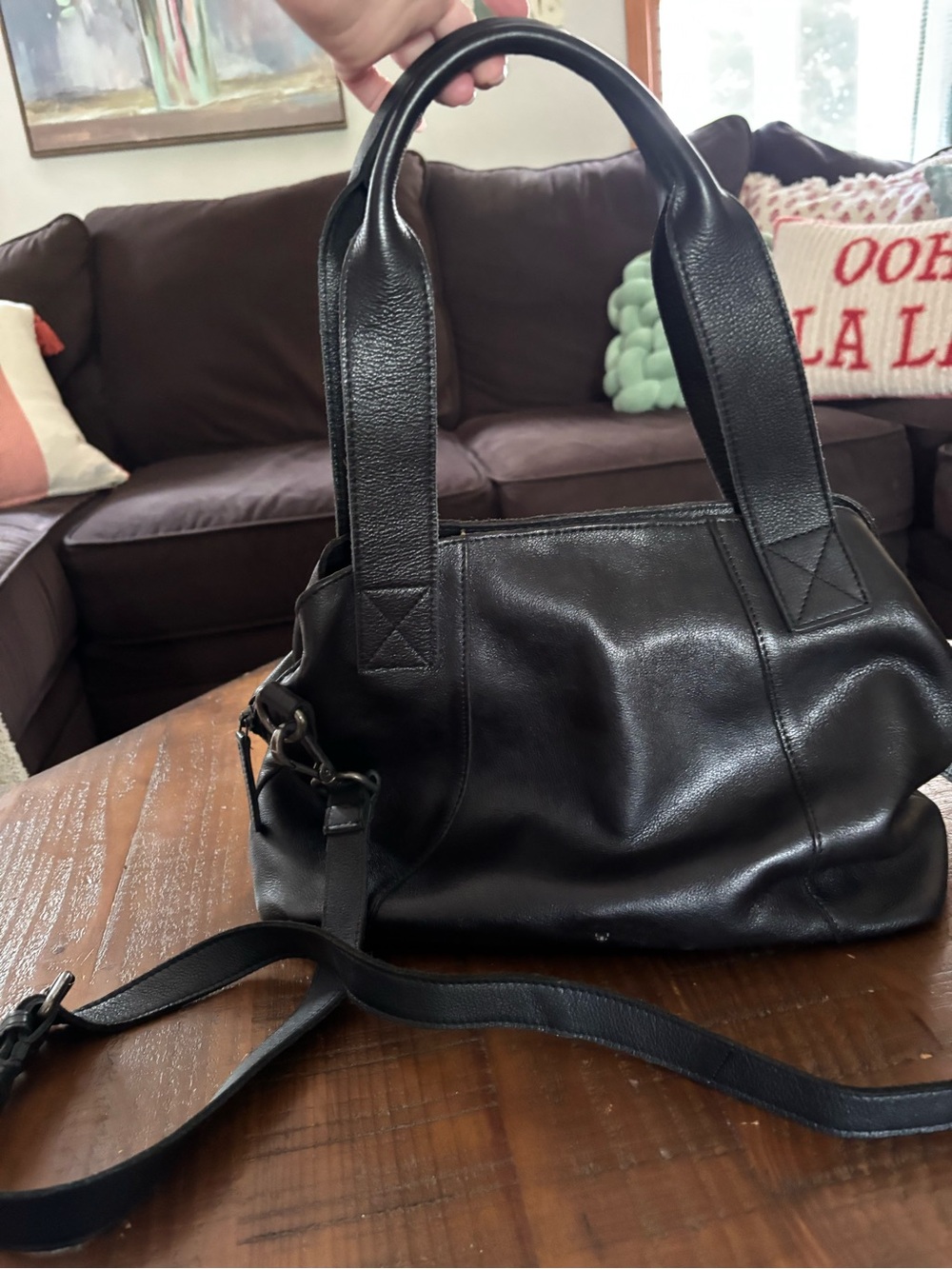 Black Leather Purse. Soft leather! - Picture 2 of 8